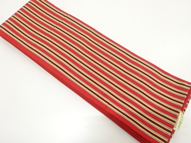 JAPANESE KIMONO / HANHABA OBI / CHIKUZEN HAKATA / WOVEN STRIPE 